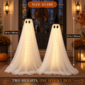 Phantello Ghost Duo size guide showing one 61 in (155 cm) ghost and one 57 in (145 cm) ghost together in a warm entryway.
